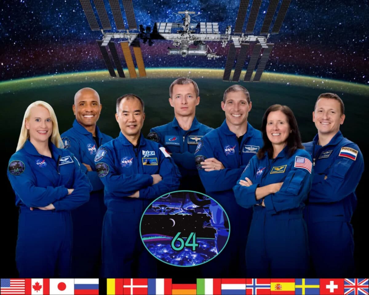 The expanded seven-member Expedition 64 crew