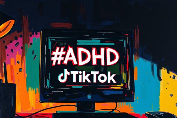 #ADHD on TikTok concept